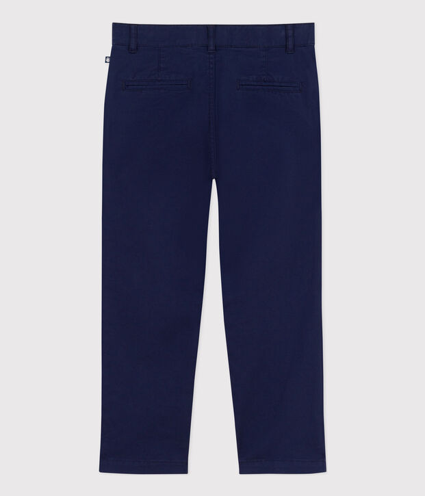 Pantalon chino enfant gar&ccedil;on bleu fonc&eacute;