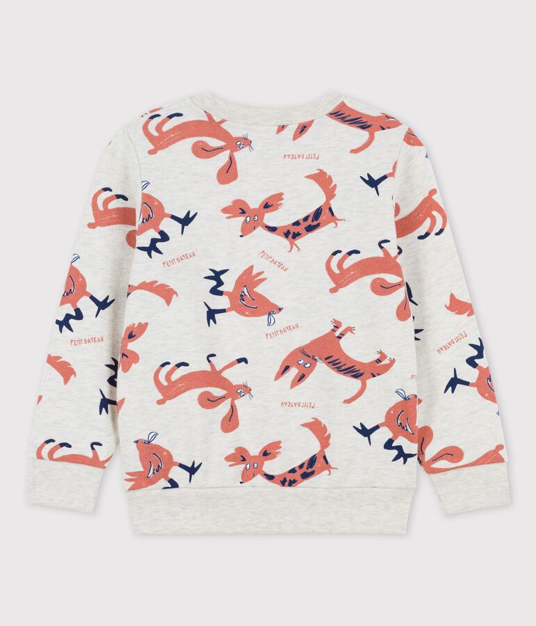 Sweatshirt en molleton enfant fille / gar&ccedil;on beige/multicouleur