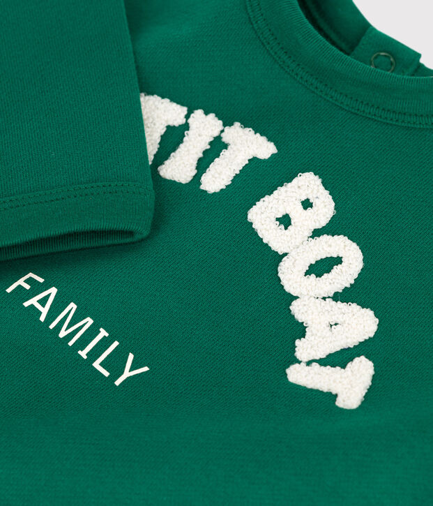 Katoenen sweatshirt voor baby's groen