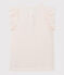 Tee-shirt manches courtes en jersey enfant fille rose MINOIS/blanc MARSHMALLOW