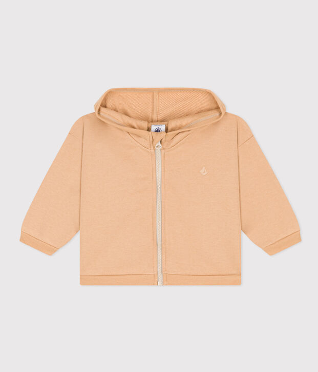 Sweatshirt &agrave; capuche en molleton b&eacute;b&eacute; beige