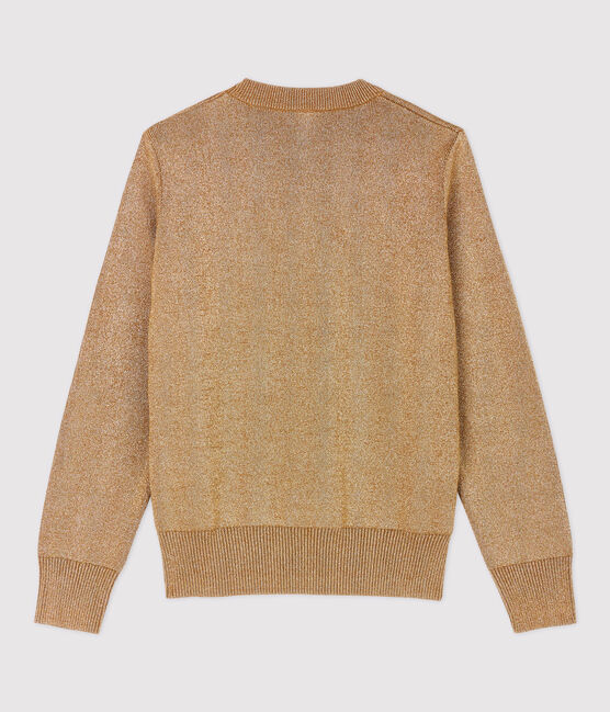 Goudkleurige katoenen marine pull Dames bruin BRINDILLE/geel DORE