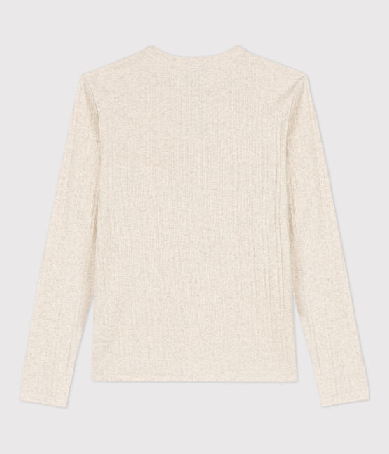 T-shirt met tuniekhals voor dames beige MONTELIMAR CHINE