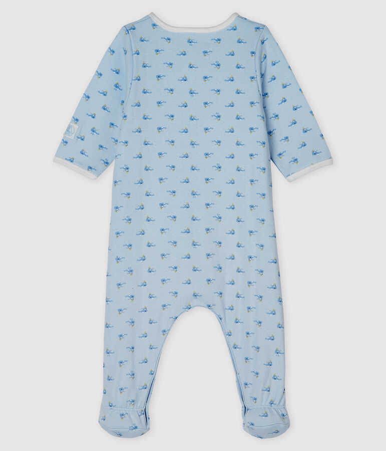 Bodyjama b&eacute;b&eacute; en tubique bleu FRAICHEUR/blanc MULTICO