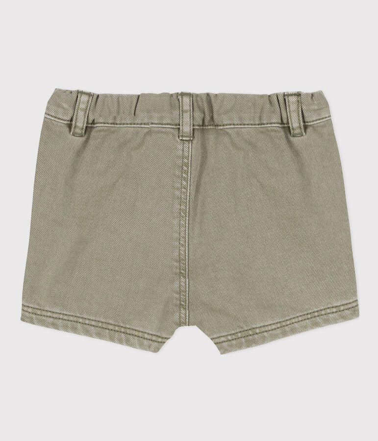 Short b&eacute;b&eacute; en denim vert