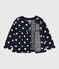 Cardigan babymeisje met stippen blauw SMOKING/wit MARSHMALLOW
