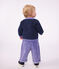 Effen fluwelen babybroekje purper
