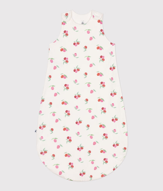 Katoenen babytrappelzak met bloemenprint TOG 1 wit MARSHMALLOW/wit MULTICO