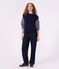 Katoenen marinetrui met lange mouwen voor dames blauw/wit