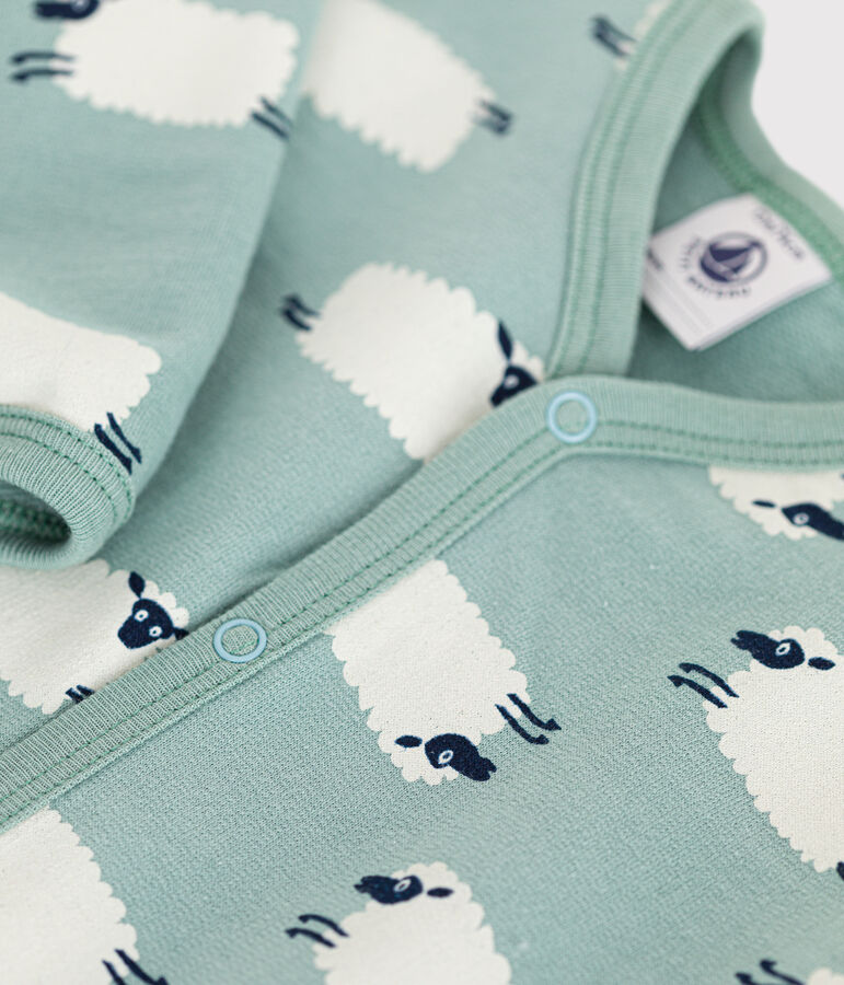 Pyjama en molleton gratt&eacute; imprim&eacute; for&ecirc;t b&eacute;b&eacute; vert/multicouleur