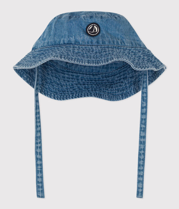 Bob en denim bleu &agrave; nouer b&eacute;b&eacute; bleu