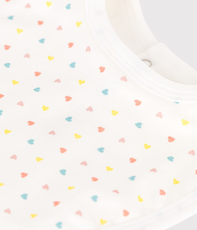 Bavoir naissance en coton imprim&eacute; bleu MARSHMALLOW/ AQUATIC