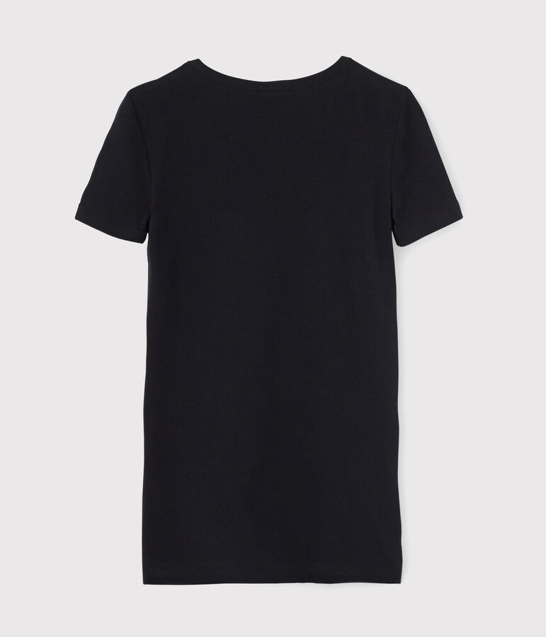 Iconisch katoenen Dames T-shirt met V-hals blauw SMOKING