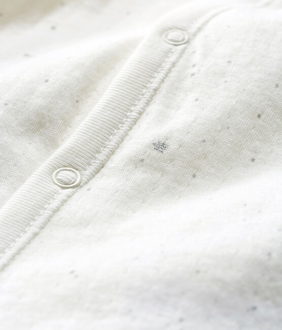 Combisac bébé en tubique blanc MARSHMALLOW/blanc MULTICO
