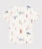 Tee-shirt imprimé manches courtes enfant fille blanc MARSHMALLOW/blanc MULTICO