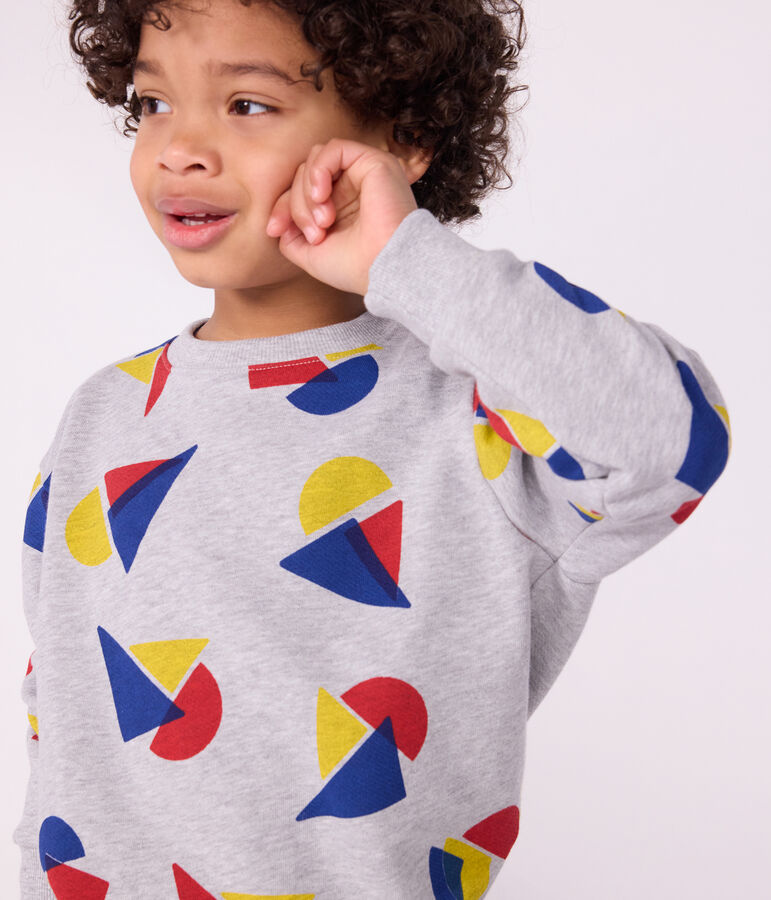 Sweatshirt enfant en coton imprim&eacute; FUMEE/ MULTICO