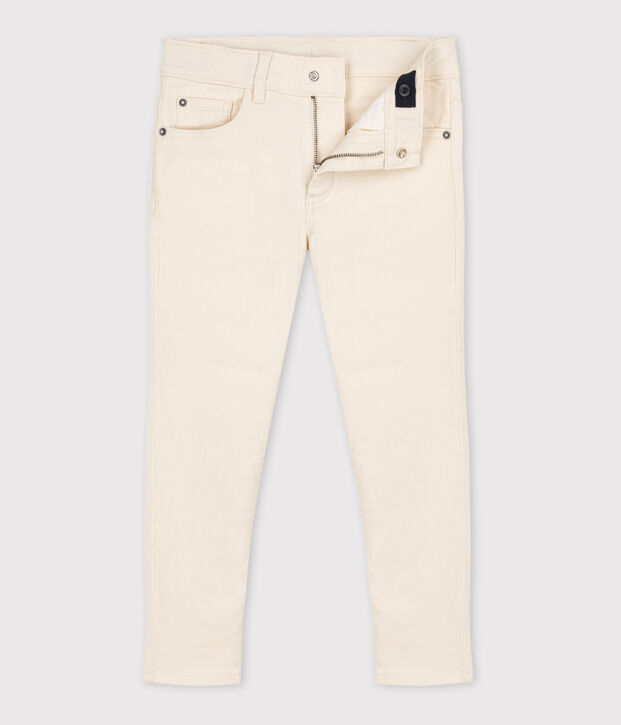 Pantalon en denim enfant gar&ccedil;on &eacute;cru
