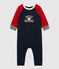 Jumpsuit baby van molton. blauw SMOKING/rood TERKUIT
