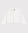 Babycardigan in verfijnd tricot wit MARSHMALLOW