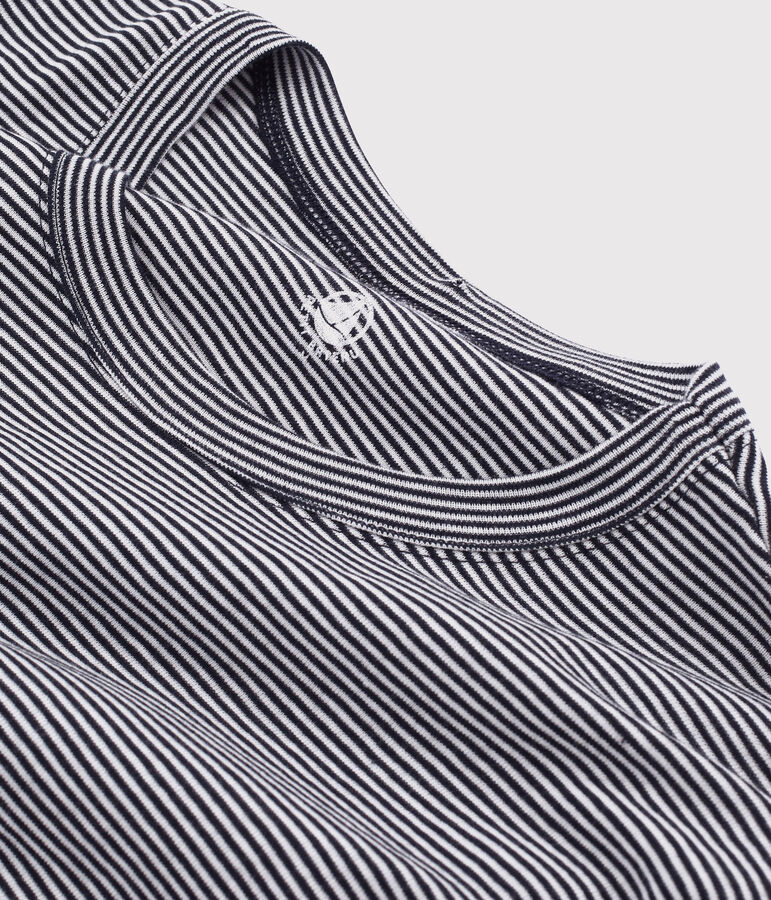 T-shirt met korte mouwen Heren. blauw/wit