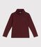 Sous-pull enfant en coton uni bordeaux