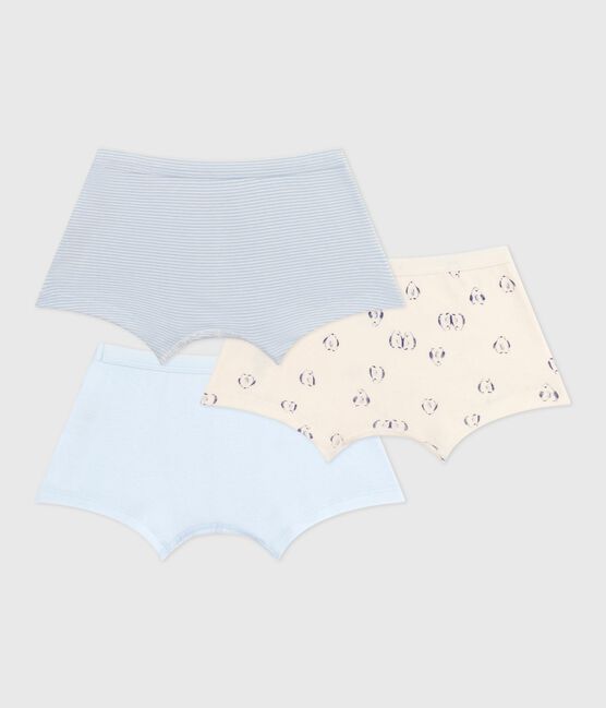Lot de boxers enfant en coton à ceinture colletée imprimé variante 1