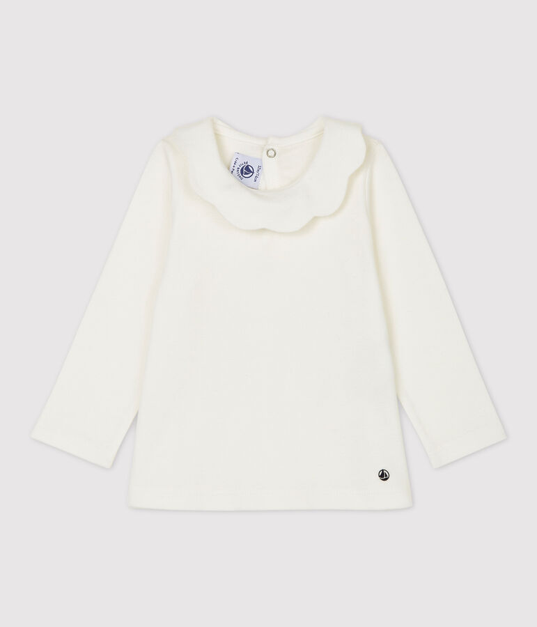Blouse en coton b&eacute;b&eacute; blanc