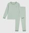 Pyjama enfant en coton à rayures SAULE/ MARSHMALLOW