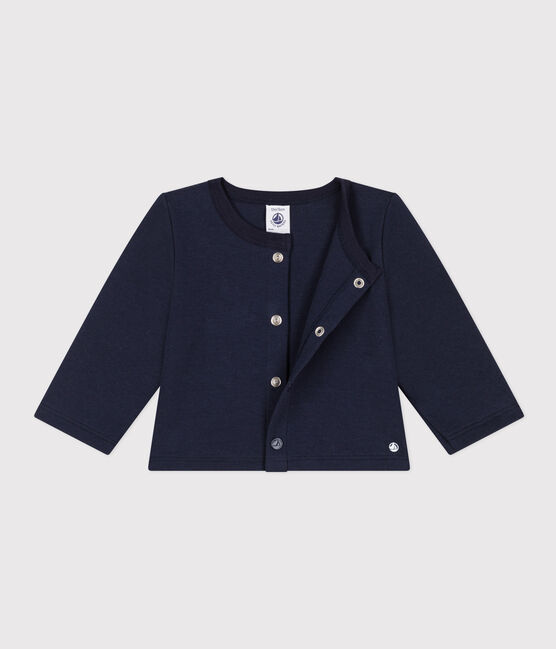 Cardigan in dikke jersey voor baby's blauw SMOKING
