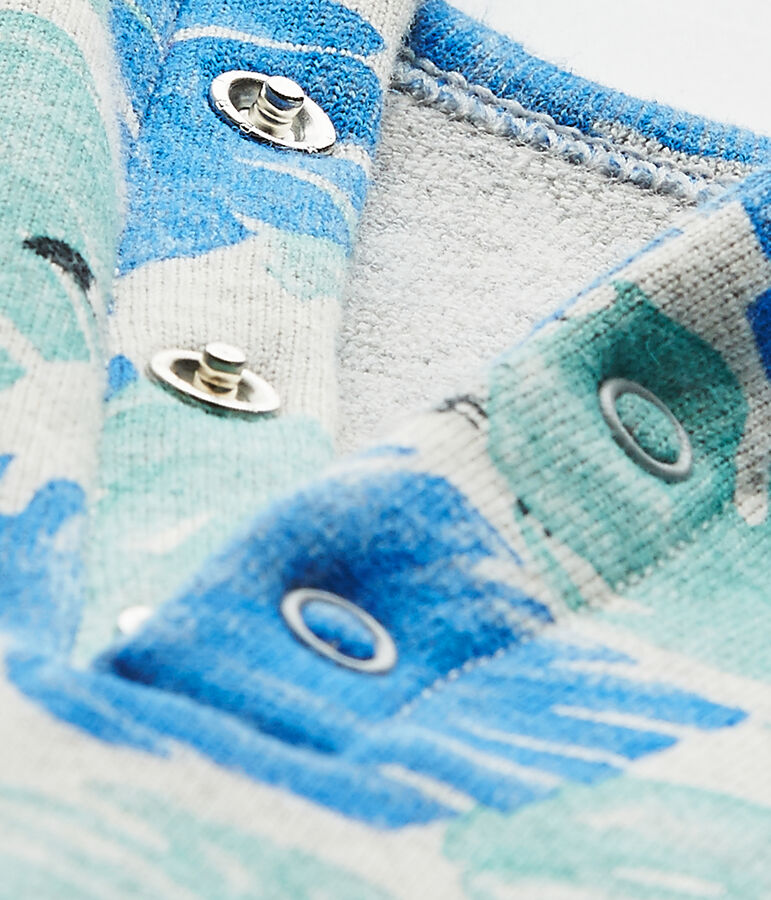 Combicourt b&eacute;b&eacute; gar&ccedil;on imprim&eacute; gris BELUGA/blanc MULTICO