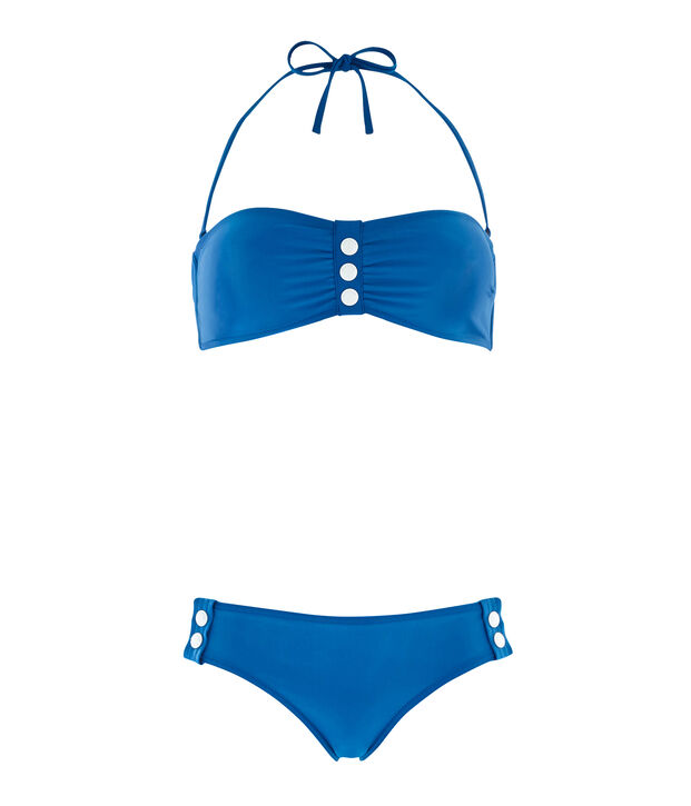 Badpak met 2 delen voor vrouwen blauw