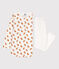 Chemise de nuit et legging hiboux petite fille en velours et en coton blanc MARSHMALLOW/ ECUREUIL