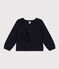 Cardigan voor meisjes in katoen blauw SMOKING
