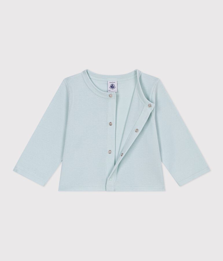 Effen katoenen babyvestje blauw