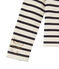 Marinetrui met lange mouwen in zware jersey voor meisjes wit MARSHMALLOW/blauw SMOKING