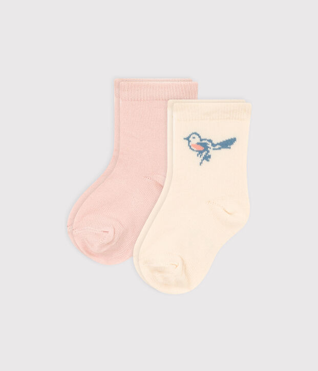 Set van 3 paar babysokken met vogelprint multicouleur