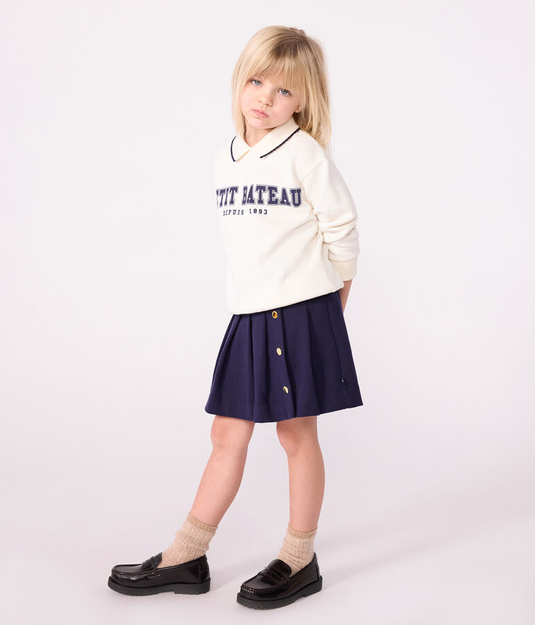 Katoenen sweatshirt met print voor kinderen ecru MILK