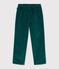 Pantalon droit enfant en velours vert fonc&eacute;