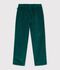 Pantalon droit enfant en velours vert fonc&eacute;