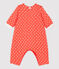 Combinaison longue imprimé pois bébé en coton biologique OURSIN/ ECUME