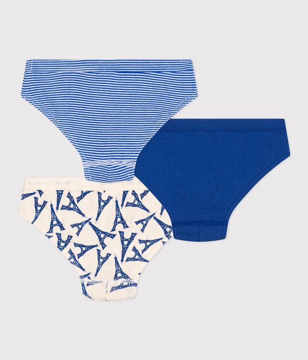 Lot de 3 slips Paris en coton petit gar&ccedil;on multicouleur