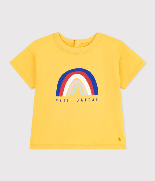 Tee-shirt manches courtes en jersey l&eacute;ger b&eacute;b&eacute; jaune
