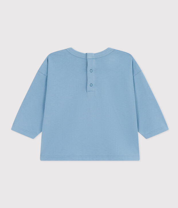 Tee-shirt manches longues en jersey b&eacute;b&eacute; bleu
