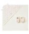Coffret carré de bain + chaussons bébé mixte blanc MARSHMALLOW/blanc MULTICO