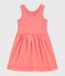 Robe sans manches enfant en coton uni corail