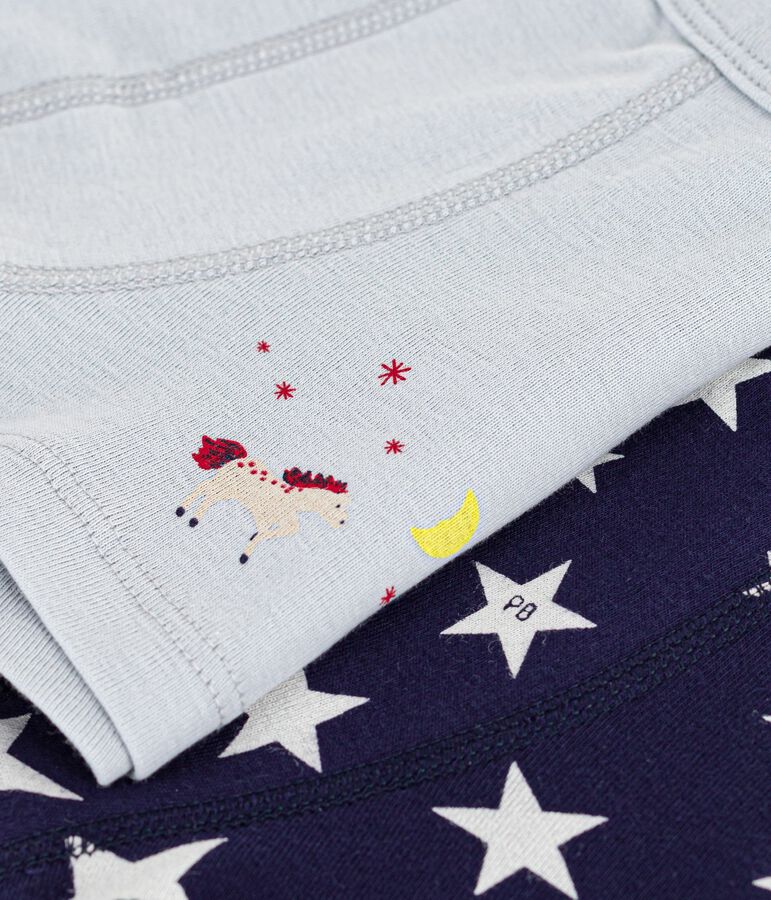Setje met katoenen boxershorts met omhulde tailleband en sterretjesprint multicouleur