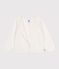 Cardigan enfant coton point fantaisie blanc MARSHMALLOW