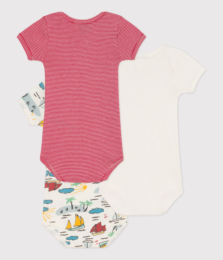 Lot de 3 bodies manches courtes explorateurs en coton multicouleur