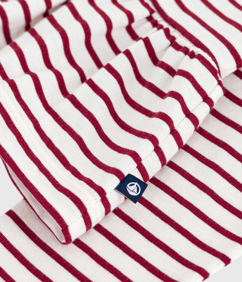 Katoenen marinetruitje voor kinderen ecru/rood