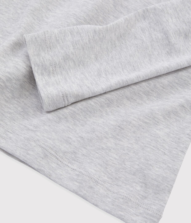 T-shirt iconique col rond Femme gris chin&eacute; clair